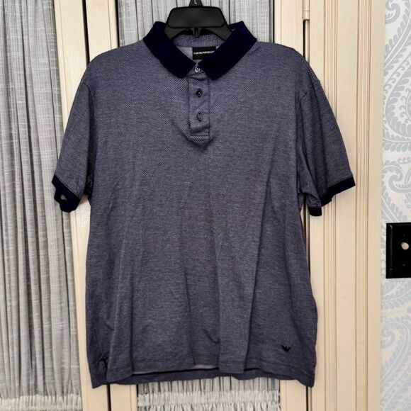 Emporio Armani purple polo shirt - Picture 1 of 5